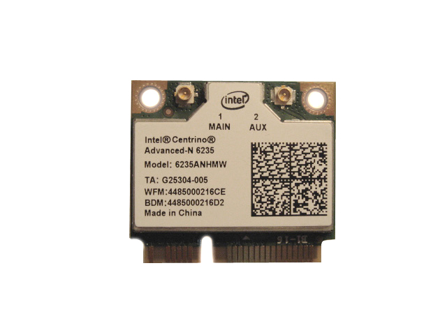 Контроллер Mini PCI-E Intel 6235 (6235ANHMWLPG) b/g/n half WiFi + Bluetooth 4.0 2 антенны (half+full), другое фото