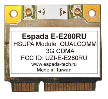 HSUPA модем Mini PCI-E E-E280RU, другое фото