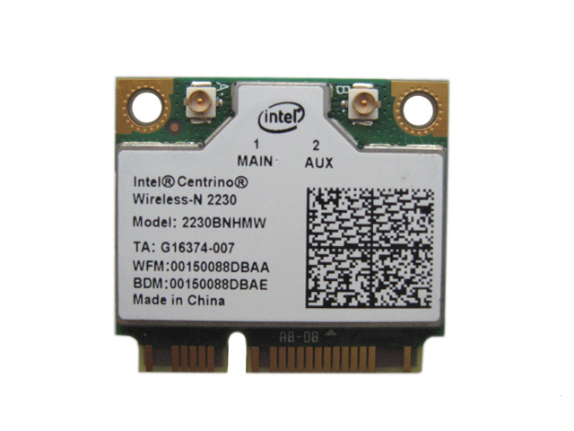Контроллер Mini PCI-E Intel 105 (105BNHMW) WiFi b/g/n + 2 антенны (half+full)