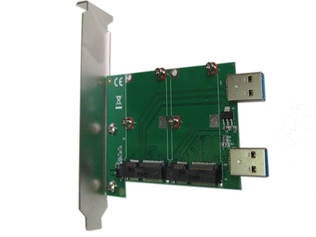 Адаптер Bridge Mini PCI-Express to Mini PCI-Express x 2, SE-MANL-MCV02A-EN-1, другое фото